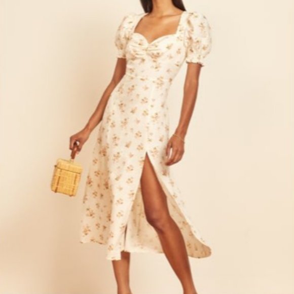 Reformation Windsor Dress in Mildred Size 2 - Picture 3 of 5